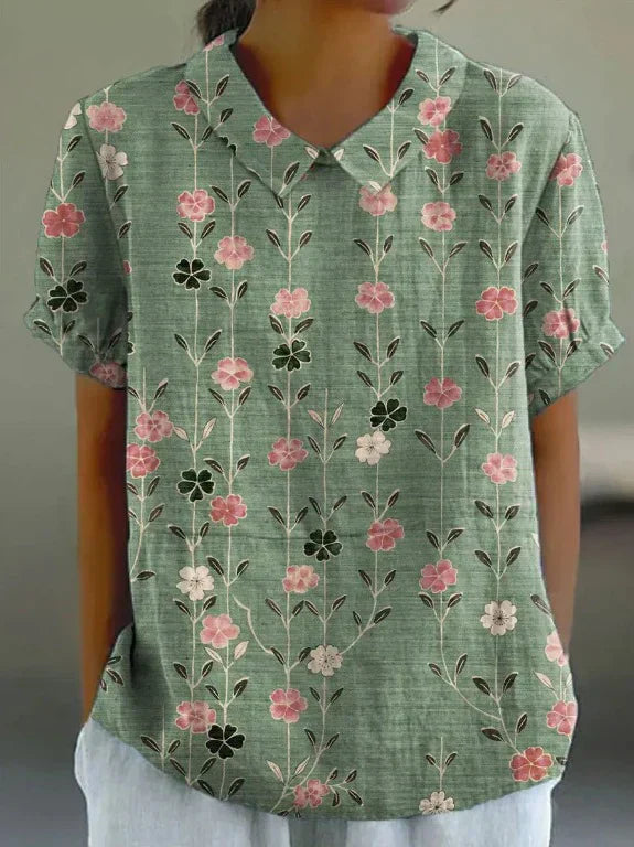 Amelia | Stylish Blouse with Charming Flower Pattern
