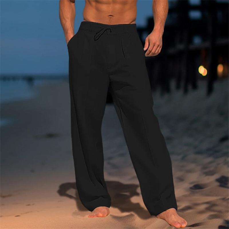 Liam | Plain Linen Pants with Lightweight Design