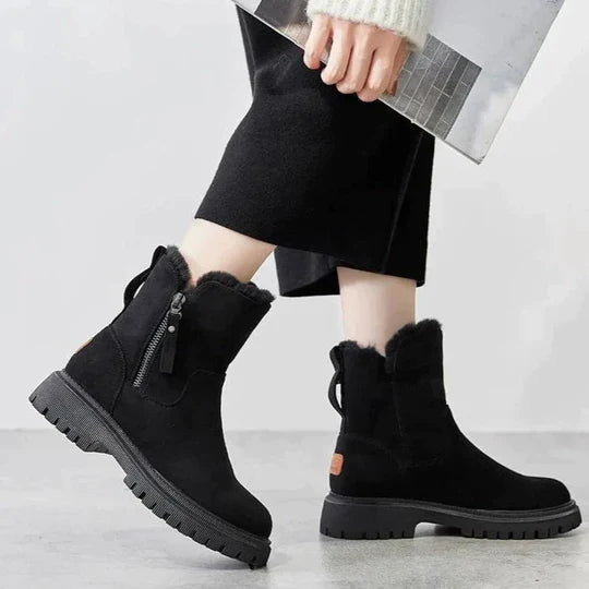 Alina | Damenstiefel mit Reißverschluss und Fransen