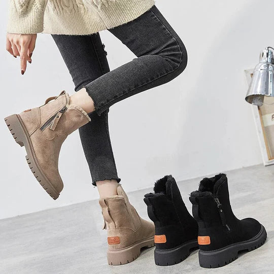 Alina | Damenstiefel mit Reißverschluss und Fransen