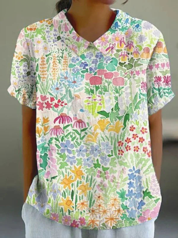 Amelia | Stylish Blouse with Charming Flower Pattern