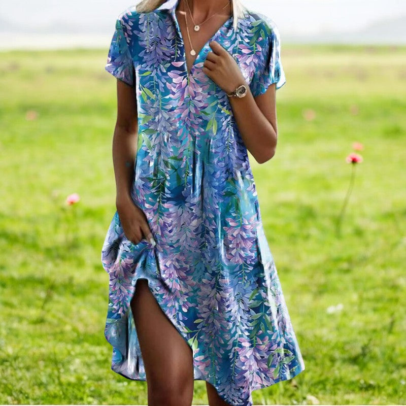 Chloe | Elegant Women’s Midi Dress with V-Neck